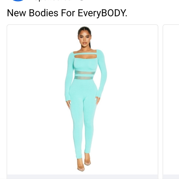 Naked wardrobe " Meshed up"  Jumpsuit! - Picture 5 of 6